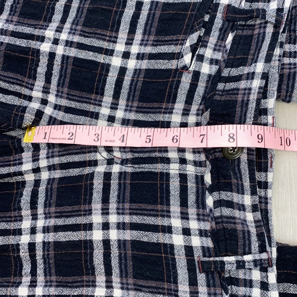 Free People plaid textured high waisted trouser pants size 8 - Picture 7 of 8